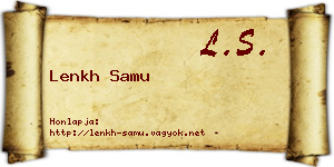 Lenkh Samu névjegykártya